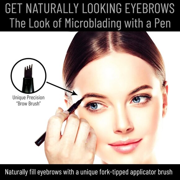 As Seen on TV Bella Brow Microblading Eyebrow Pen, Waterproof, Hypoallergenic, A - Picture 4 of 6